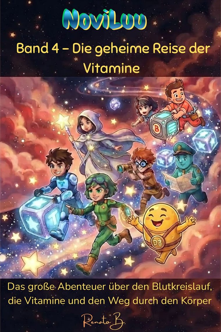 Cover NoviLuu Band 4 – Die geheime Reise der Vitamine